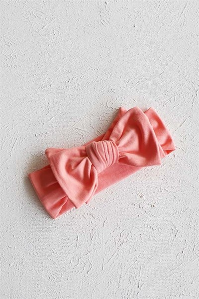 Koyu Yavruağzı Renkli Fiyonk Penye Bandana