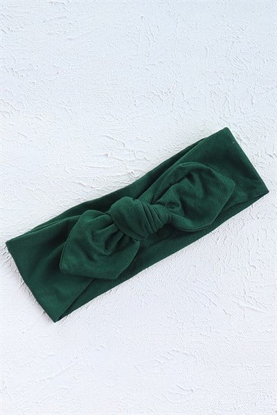 Koyu Yeşil Renk Tavşan Kulak Bandana