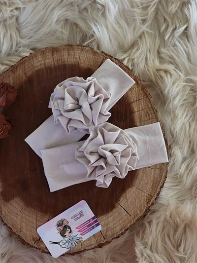 Kum Beji Renkli Çiçek Bandana