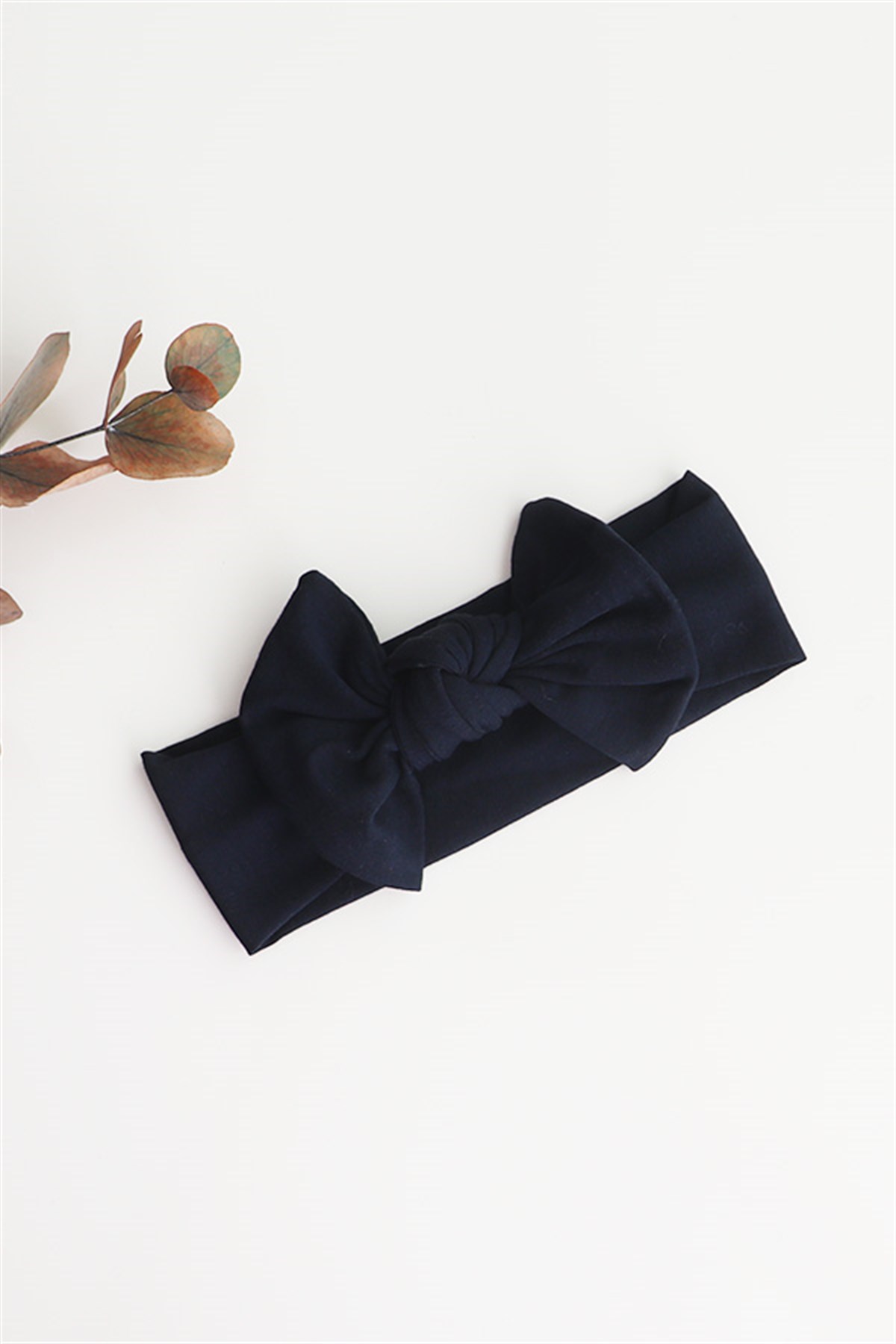 Lacivert Renkli Düğüm Fiyonk Bandana