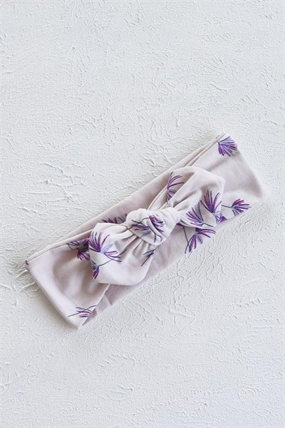 Lavanta Desenli Renk Tavşan Kulak Bandana