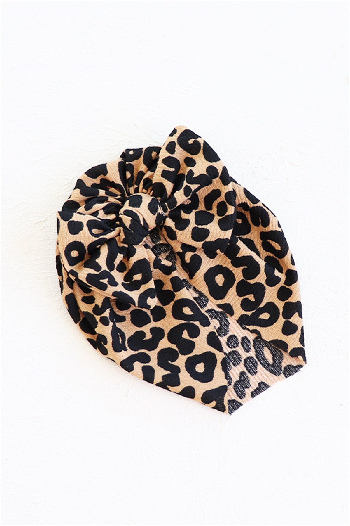 Leopar Desenli Bebek Düğüm Fiyonk Bone