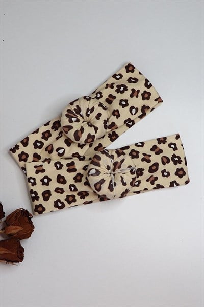 Leopar Desenli Donut Bandana