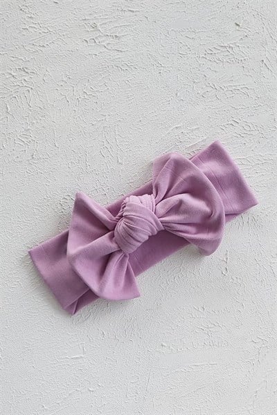 Lila Renkli Düğüm Fiyonk Bandana