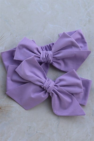 Lila Renkli Fiyonk Bandana