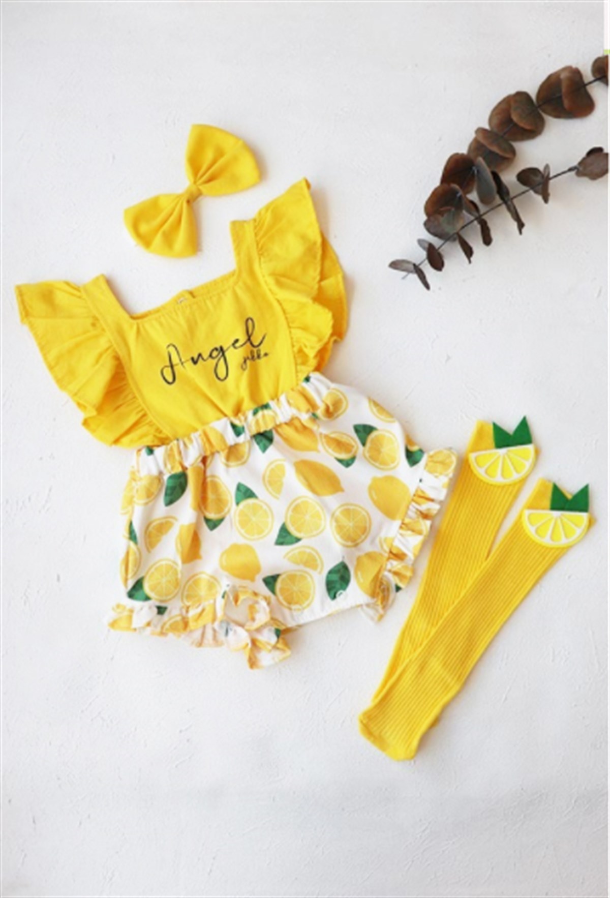 Limon Konsept Bebek Romper Özel Set