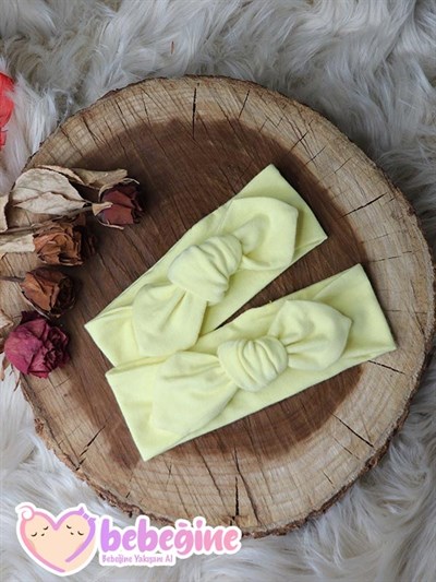 Limon Sarı Renkli Tavşan Kulak Bandana