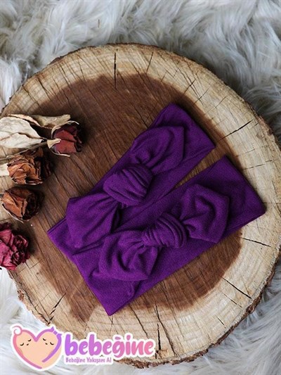Menekşe Mor Renkli Tavşan Kulak Bandana