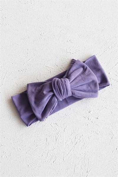 Mor Renkli Fiyonk Penye Bandana
