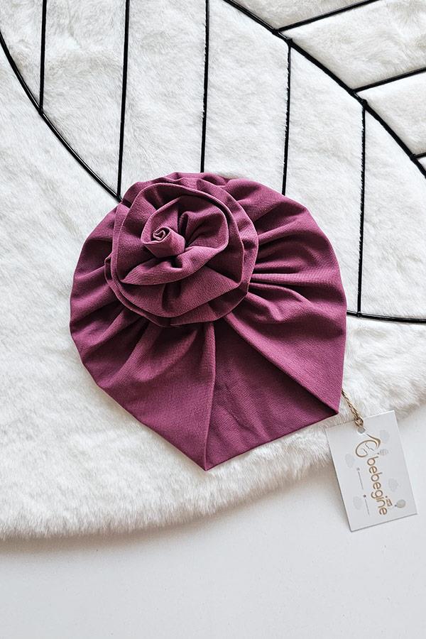 Mürdüm Renkli Çiçek Bone