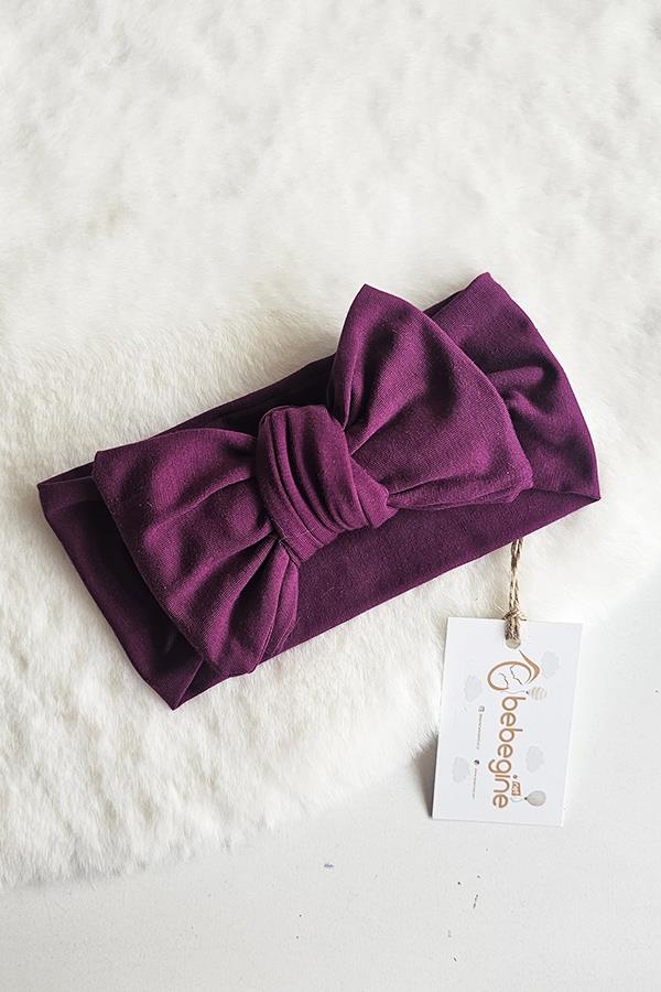 Mürdüm Renkli XXL Fiyonk Penye Bandana