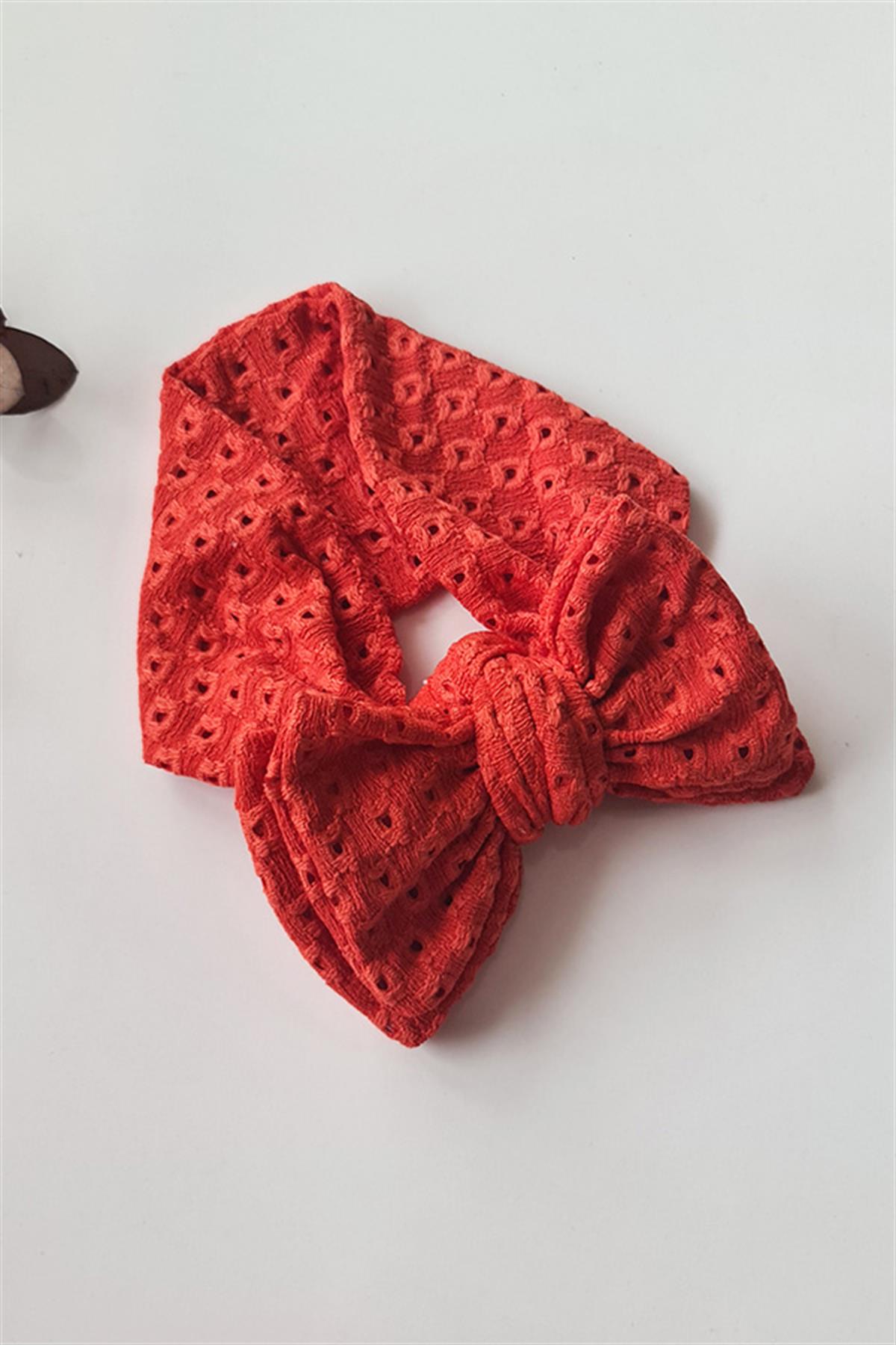 Nar Çiçeği Renkli Fisto Bebek XXL Fiyonk Bandana