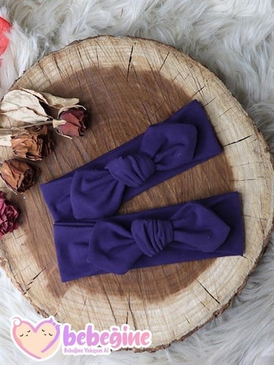 Patlıcan Mor Renkli Tavşan Kulak Bandana