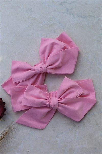 Pembe Renkli Bebek Fiyonk Bandana