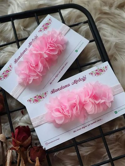 Pembe Renkli Çiçek Bant