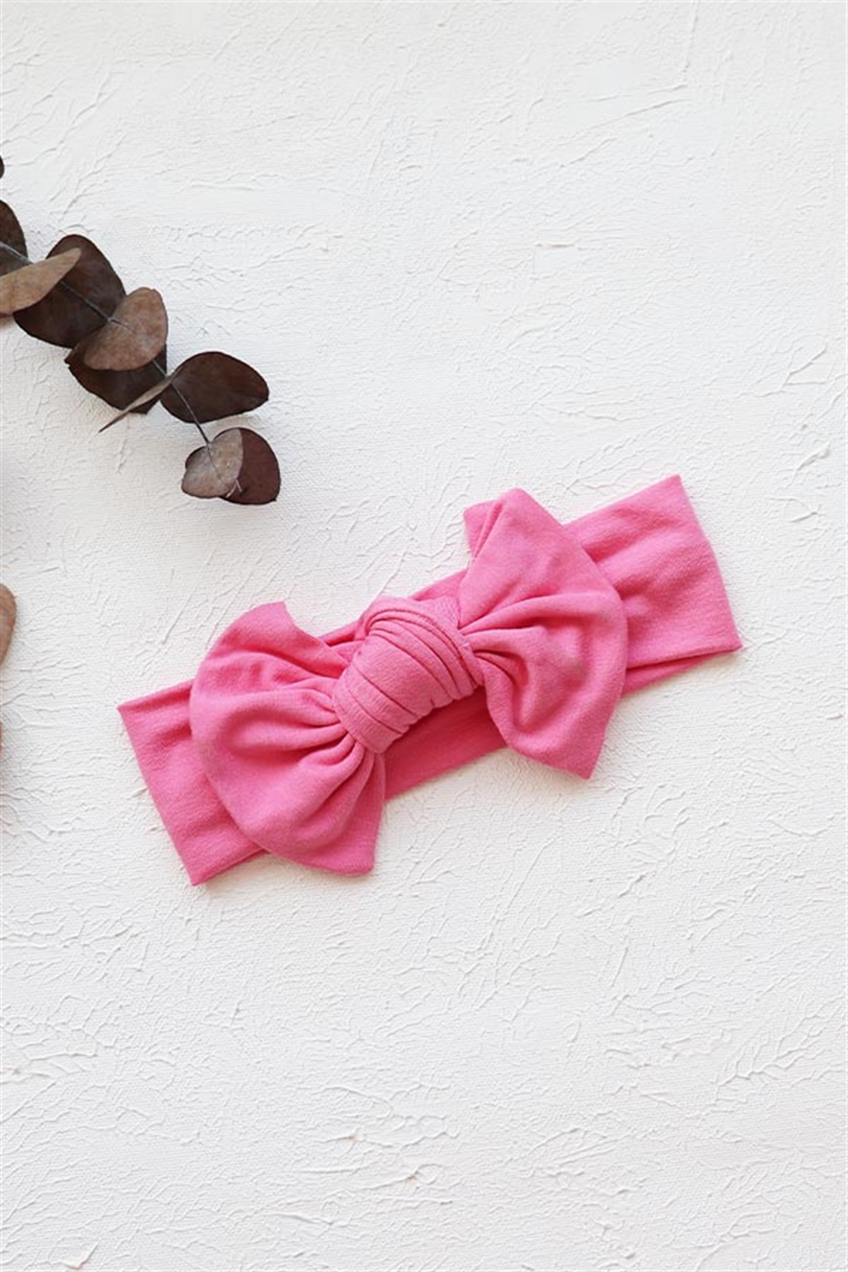 Pembe Renkli Düğüm Fiyonk Bandana
