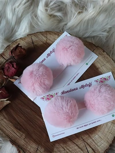 Pembe Renkli Ponpon Bant