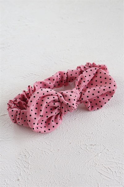 Pembe Renkli Puanlı Tavşan Kulak Bant