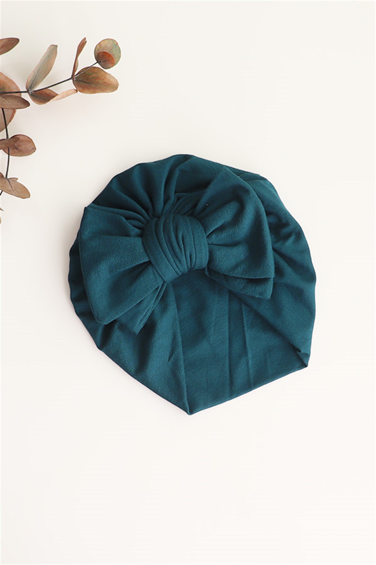 Petrol Renkli Bebek Fiyonk Bone