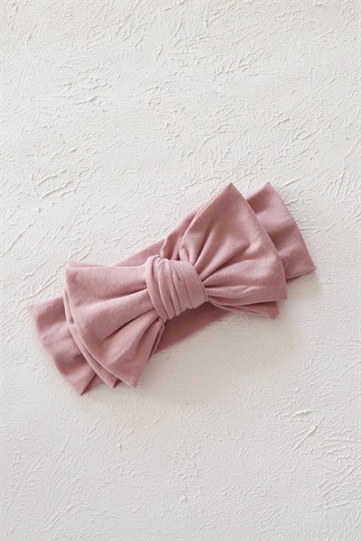 Pudra Pembe Renkli Fiyonk Penye Bandana