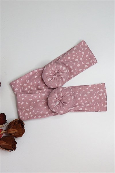 Pudra Renkli Benekli Donut Bandana
