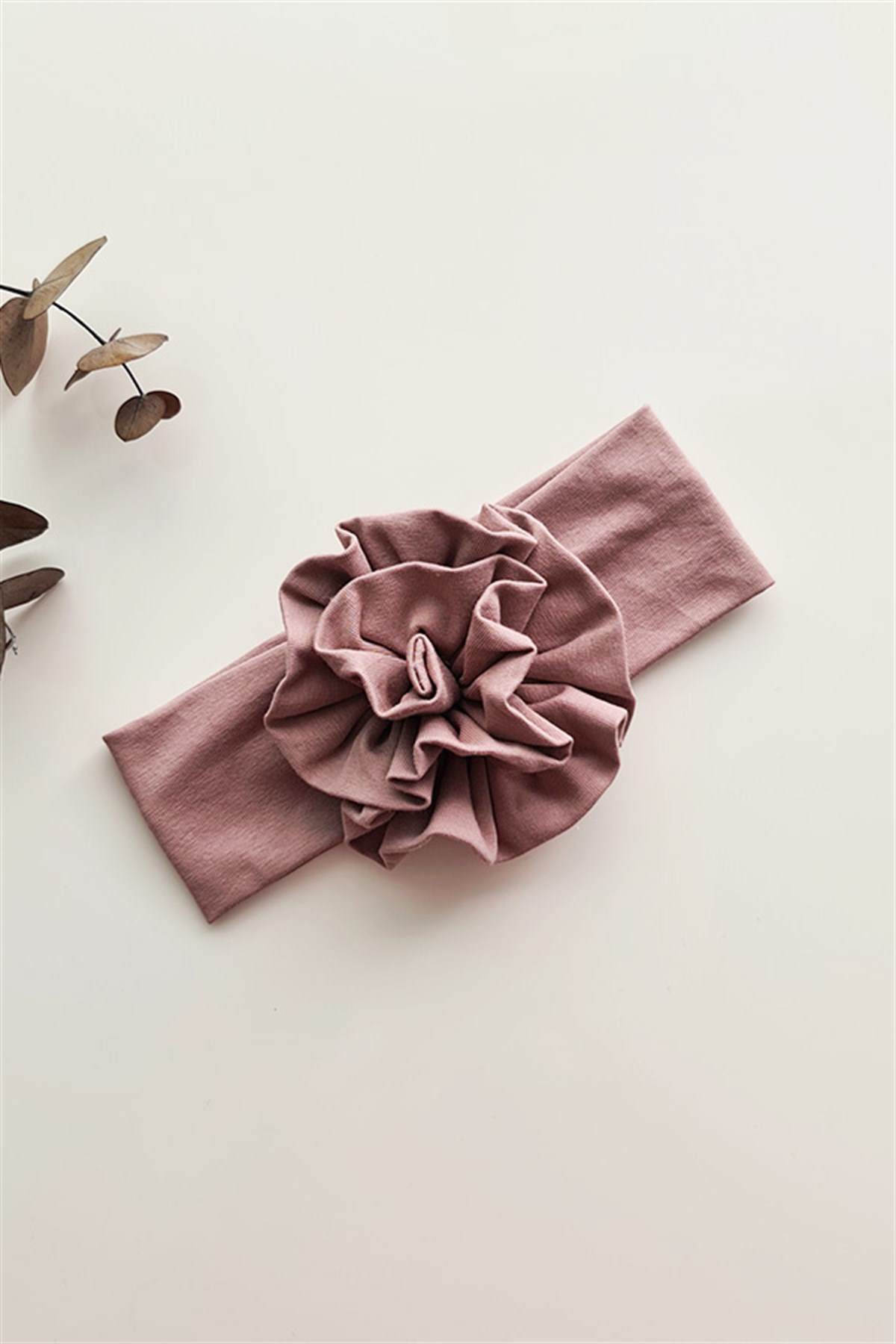 Pudra Renkli Çiçek Bandana