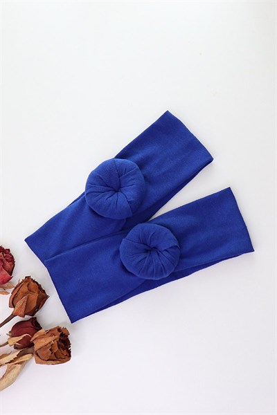 Saks Mavisi Renkli Donut Bandana