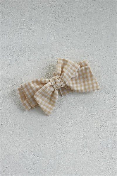 Sarı Pötikareli Bebek Fiyonk Bandana