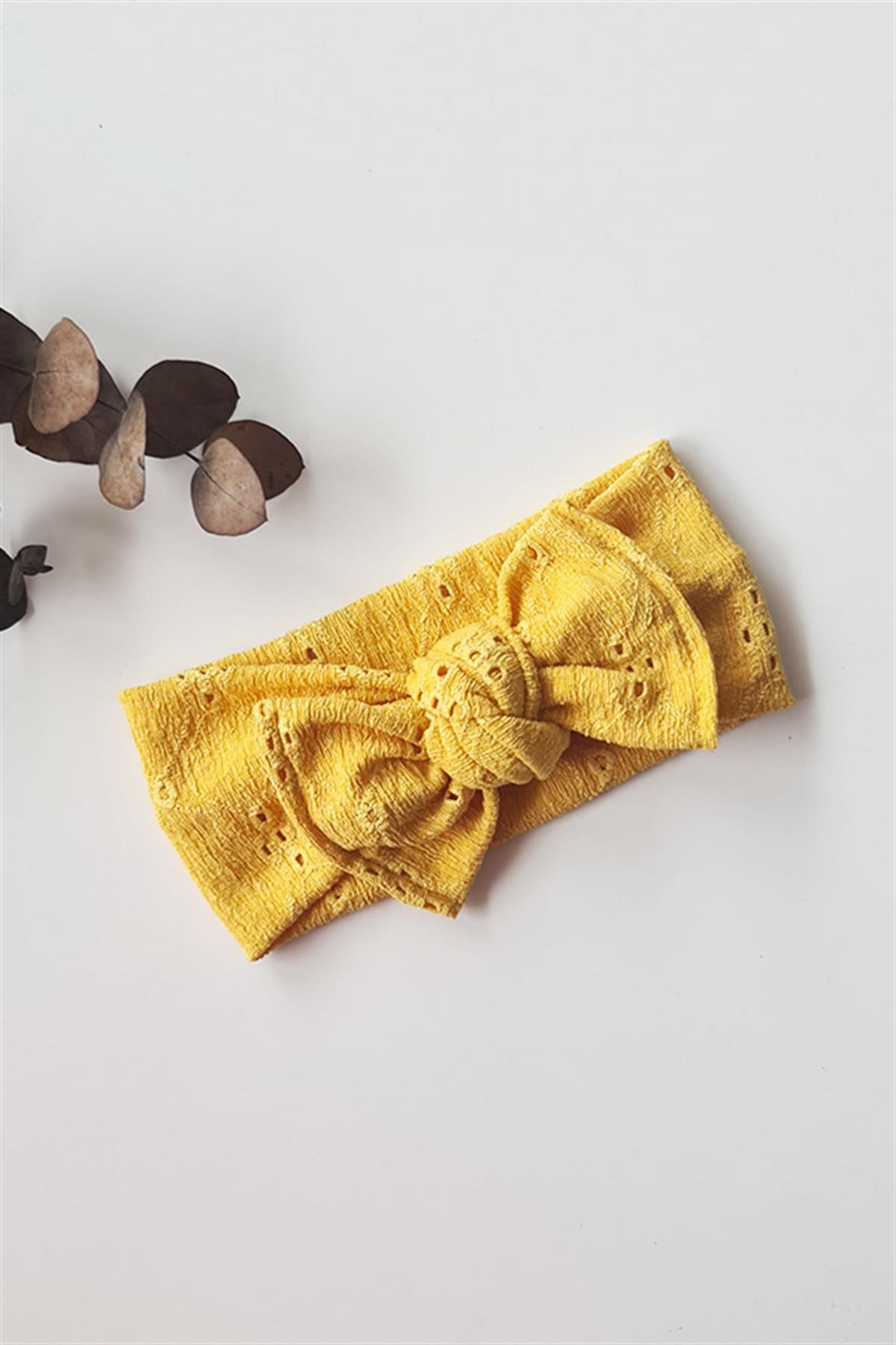 Sarı Renkli Bebek Fisto Bandana