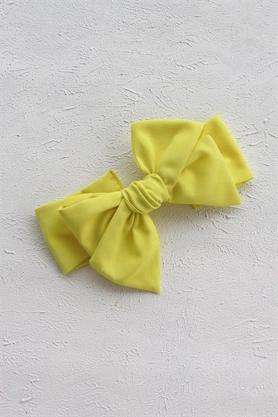 Sarı Renkli Bebek Fiyonk Bandana
