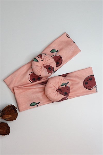 Şeftali Desenli Donut Bandana
