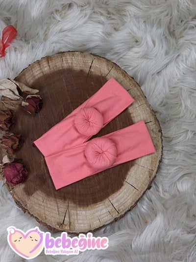 Şeftali Renk Bebek Donut Bandana