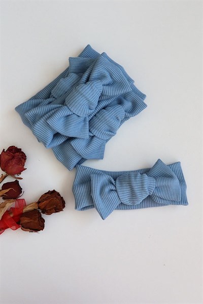 Soft Mavi Renkli Ribana Bandana