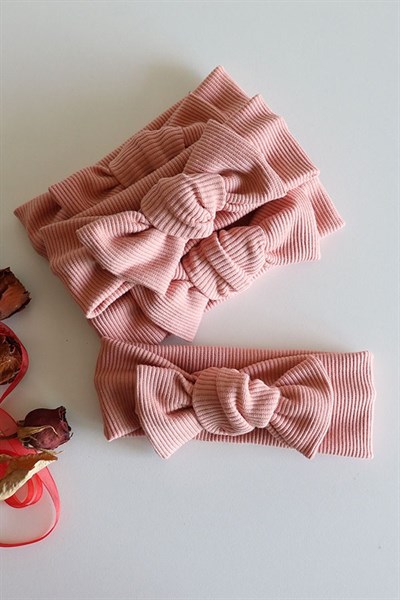 Soft Pudra Pembe Renkli Ribana Bandana