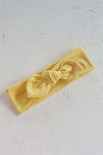 Soft Sarı Renkli Bebek Tavşan Kulak Bandana
