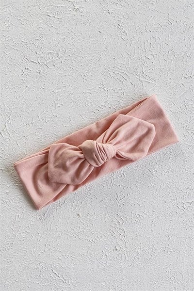 Somon Renkli Bebek Tavşan Kulak Bandana