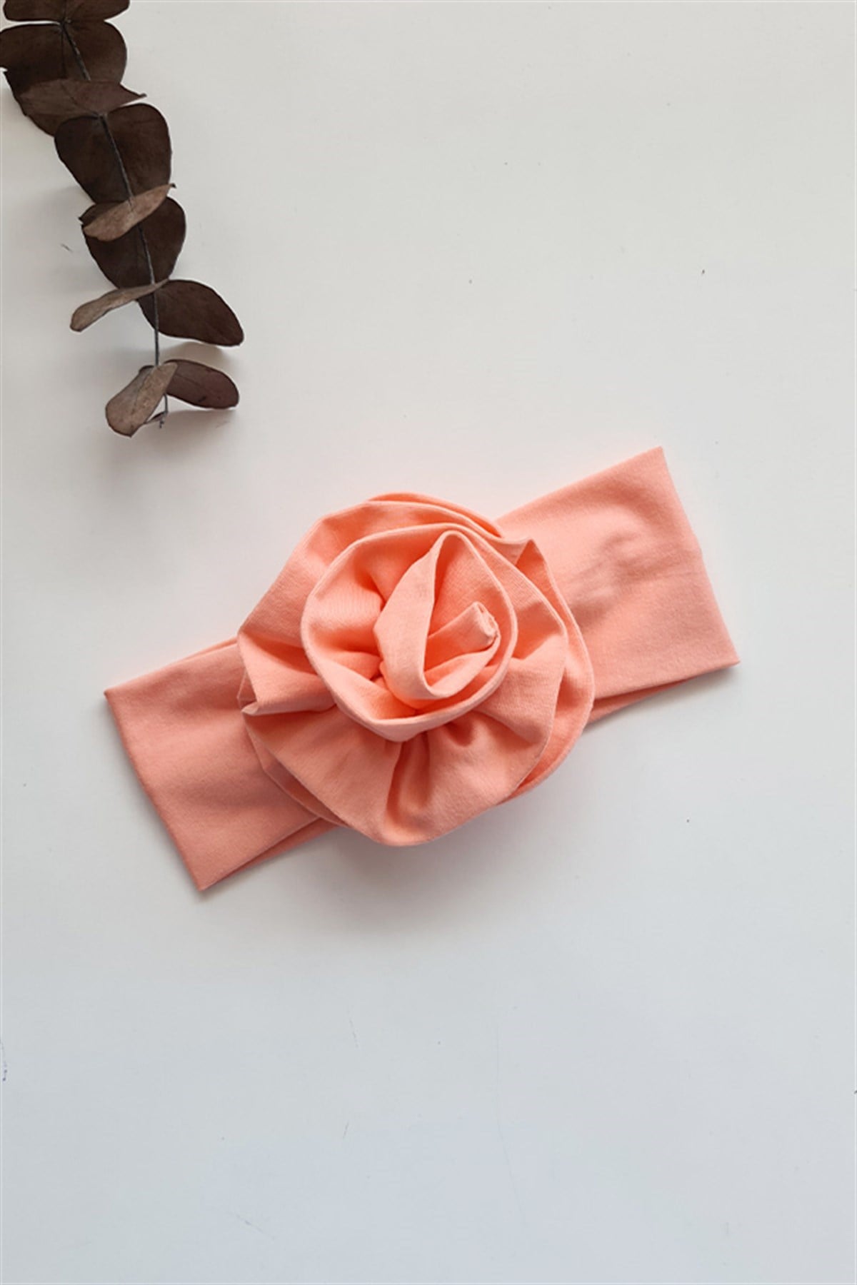 Somon Renkli Çiçek Bandana