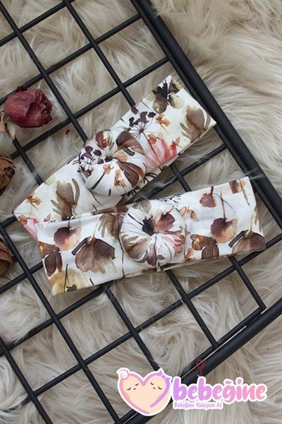 Sonbahar Desenli Bebek Donut Bandana