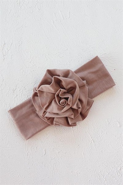 Sütlü Kahve Renkli Çiçek Bandana
