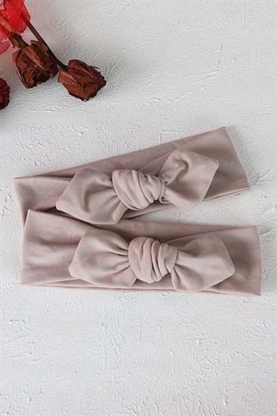 Taş Renkli Bebek Tavşan Kulak Bandana