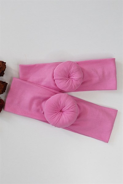 Tatlı Pembe Renkli Bebek Donut Bandana