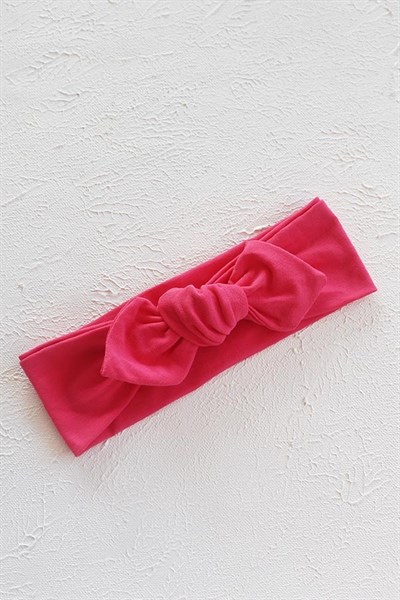 Tatlı Pembe Renkli Bebek Tavşan Kulak Bandana