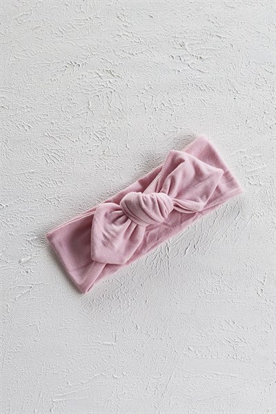 Toz Pembe Renkli Bebek Tavşan Kulak Bandana