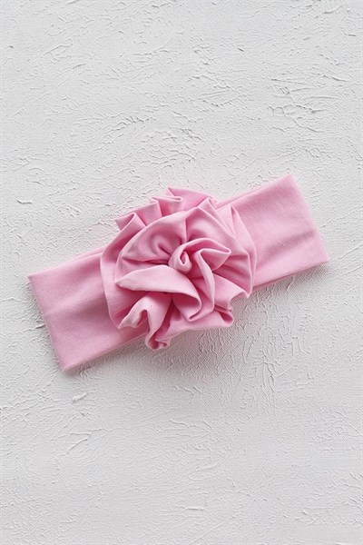 Toz Pembe Renkli Çiçek Bandana