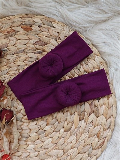 Vişne Renkli Puanlı Bebek Donut Bandana