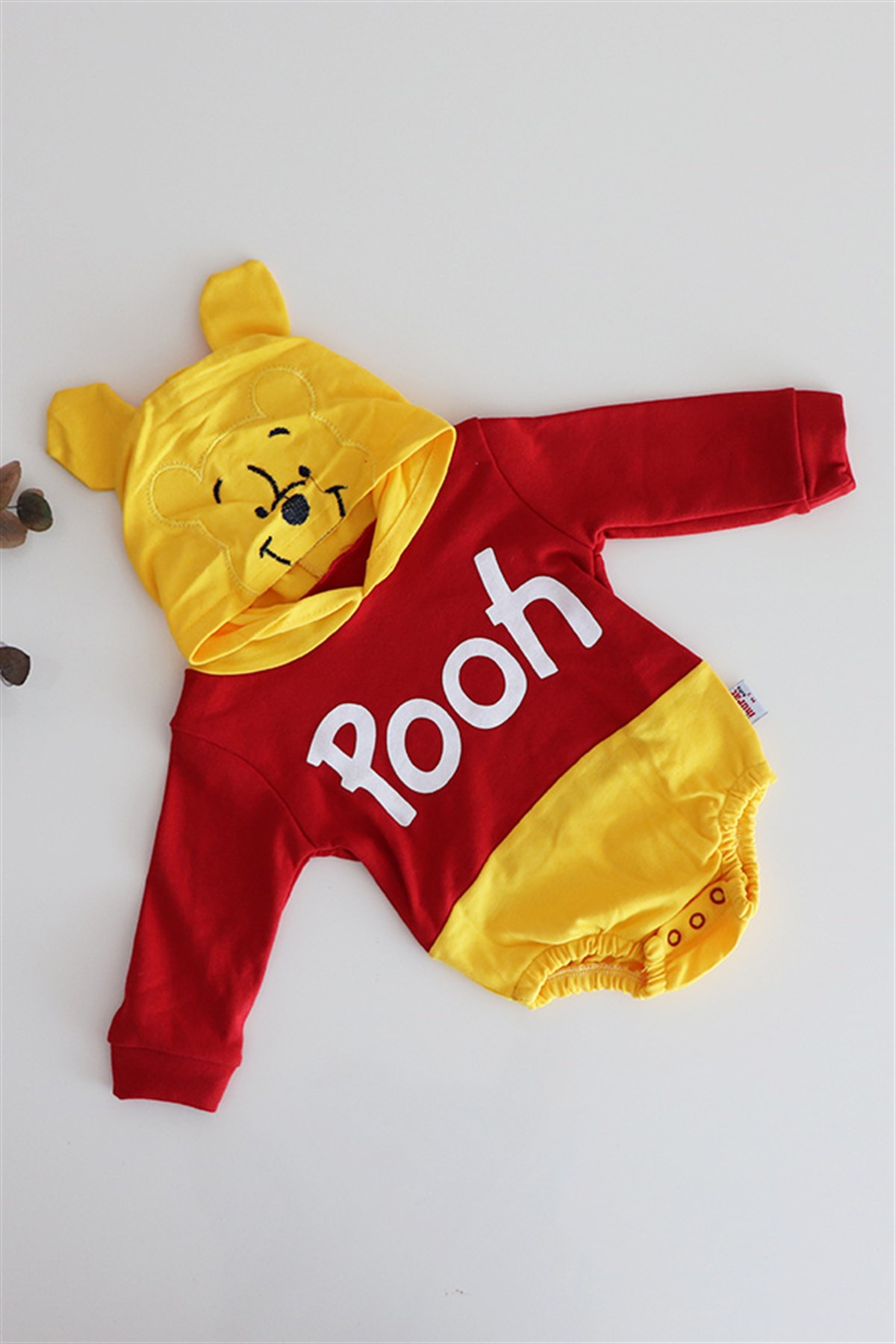 Winnie Pooh Konsept, Kapüşonlu Kışlık Bebek Romper