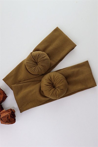Yağ Yeşili Renkli Bebek Donut Bandana