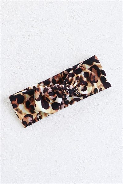 Yeni Leopar Desenli Renk Tavşan Kulak Bandana