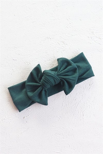 Zümrüt Renkli Düğüm Fiyonk Bandana