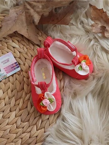 Papulin Nar Çiçeği Bebek Patik Ayakkabı